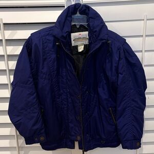VTG 80s/90s Women's Obermeyer Oversized Ski Snowboard Jacket Retro Purple Sz 6